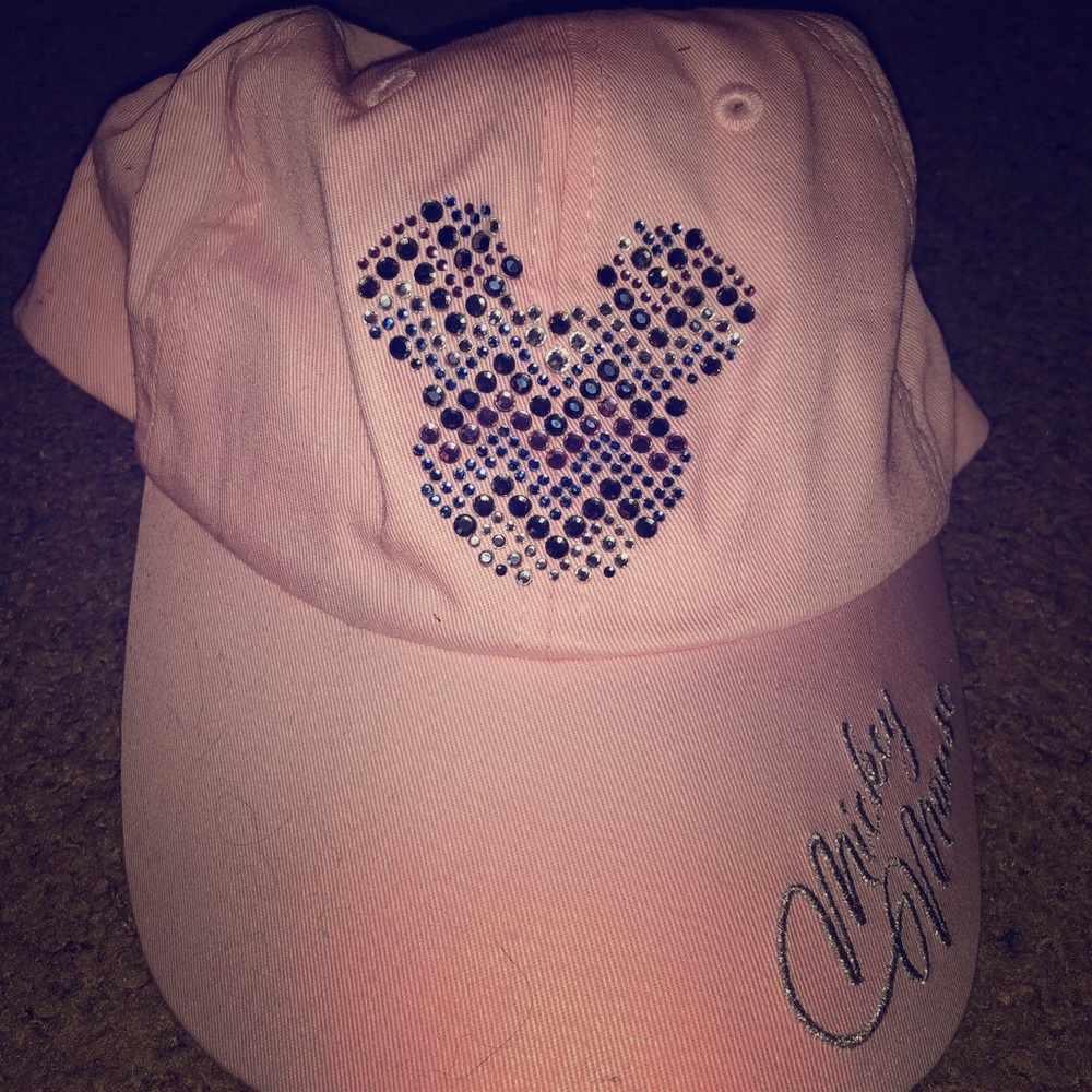 Light Pink Disney Mickey Mouse Bedazzled Hat